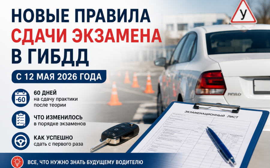 Новые правила сдачи экзамена в ГИБДД с 12 мая 2026 года