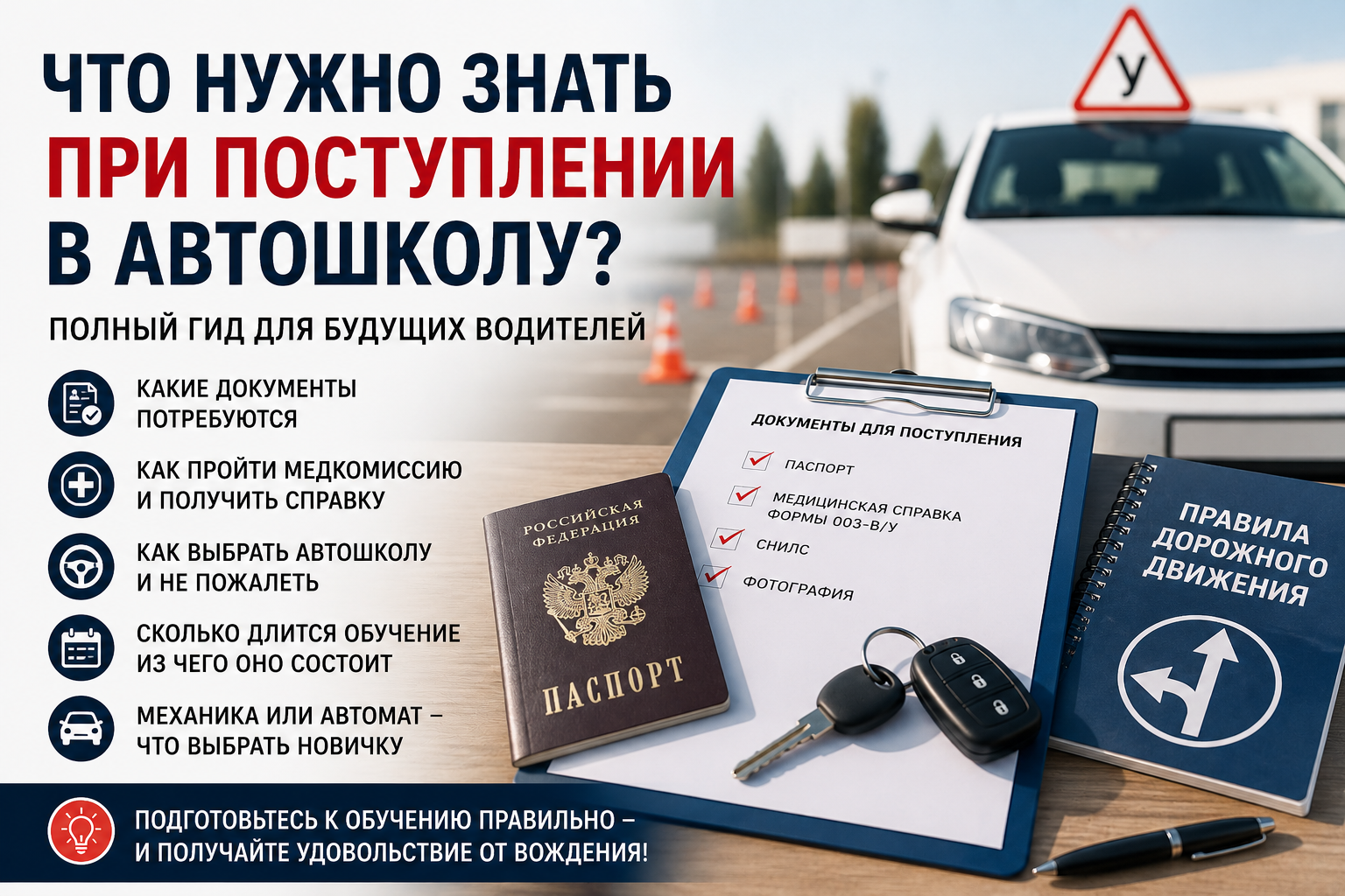 Что нужно знать при поступлении в автошколу в 2026 году